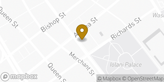 Map showing the location of Starbucks in Honolulu, HI 96813
