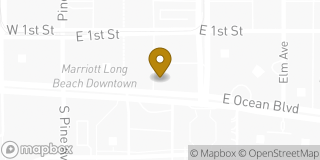 Map showing the location of Avis Car Rental in Long Beach, CA 90802