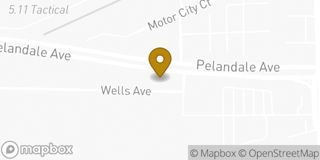 Map showing the location of Budget in Modesto, CA 95356
