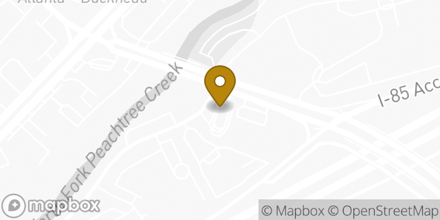 Map showing the location of McDonald's in Brookhaven, GA 30329