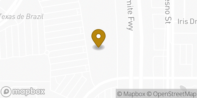 Map showing the location of FedEx in Fresno, CA 93720
