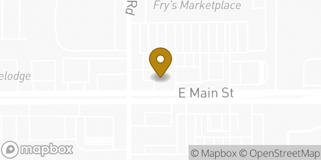 Map showing the location of Baskin-Robbins in Mesa, AZ 85205