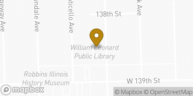 Map showing the location of Amazon Locker - Fredrick in Robbins, IL 60472