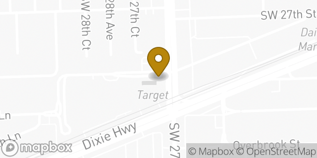 Map showing the location of ATM Target in Miami, FL