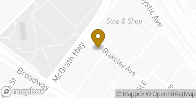 Map showing the location of Dunkin Donuts in Somerville, MA 02145