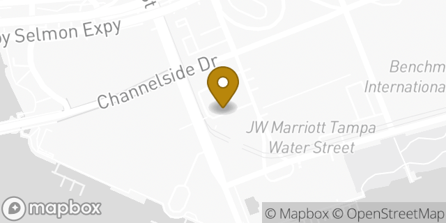 Map showing the location of Budget Car Rental in Tampa, FL 33602