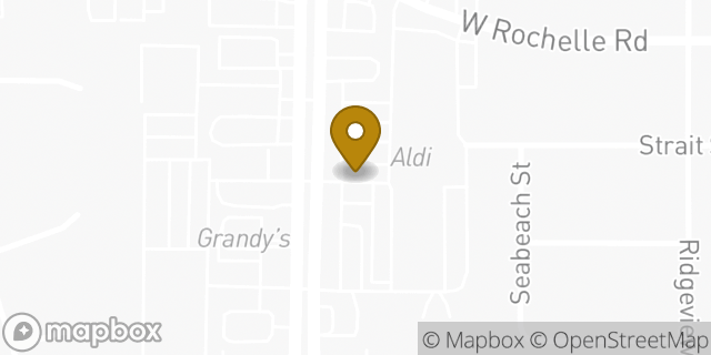 Map showing the location of Aldi in Irving, TX 75062