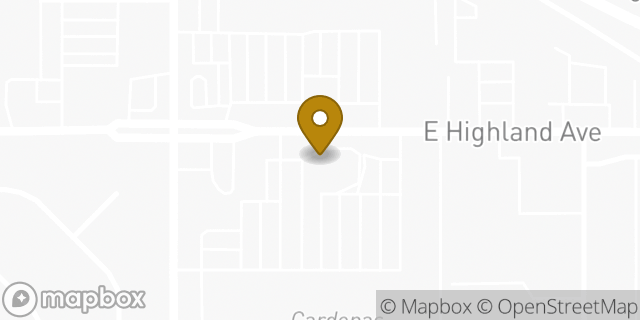 Map showing the location of Starbucks in San Bernardino, CA 92404