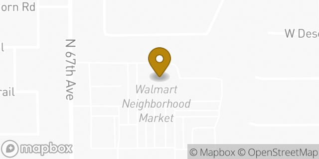 Map showing the location of Walmart Neighborhood Market in Phoenix, AZ 85310
