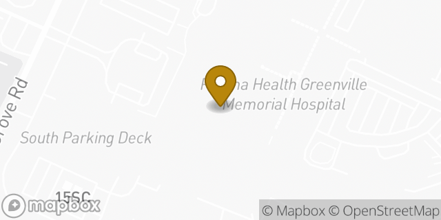Map showing the location of Starbucks Coffee Company in Greenville, SC 29605