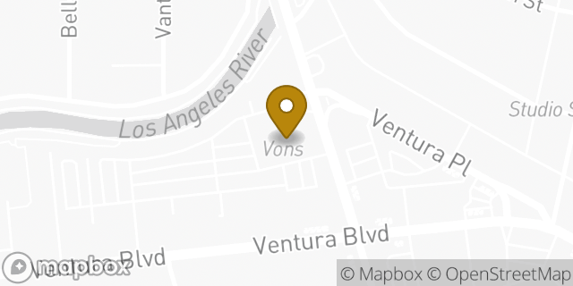 Map showing the location of Vons in Studio City, CA 91604