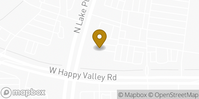 Map showing the location of Banner Physical Therapy - Happy Valley in Peoria, AZ 85383