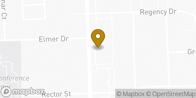Map showing the location of Hertz in Toledo, OH 43615