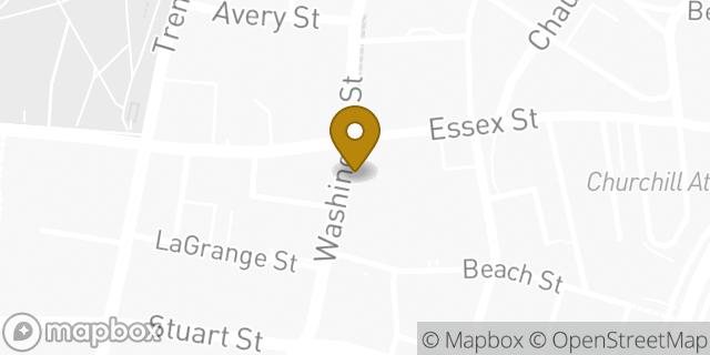 Map showing the location of Bank of America ATM in Boston, MA 02111