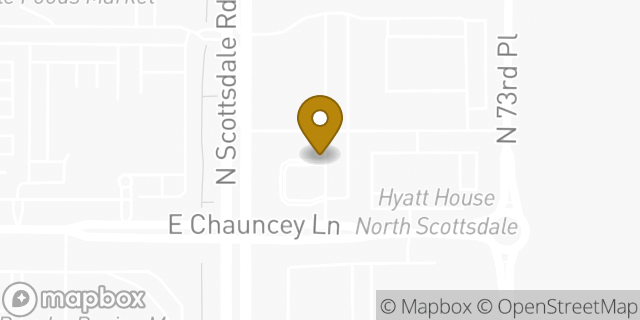 Map showing the location of Starbucks in Scottsdale, AZ 85255