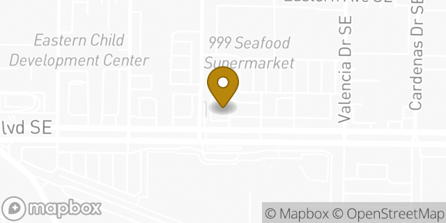Map showing the location of Starbucks in Albuquerque, NM 87108