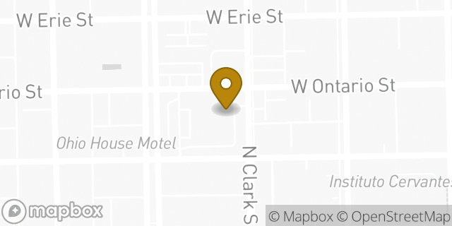 Map showing the location of McDonald's in Chicago, IL 60654