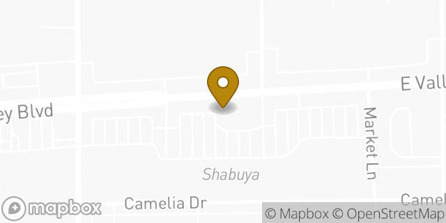 Map showing the location of Starbucks in Alhambra, CA 91801