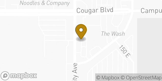 Map showing the location of Starbucks in Provo, UT 84604