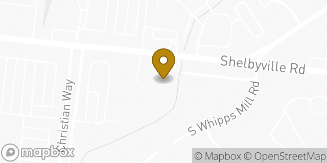 Map showing the location of Shelbyville KinderCare in Hurstbourne, KY 40222