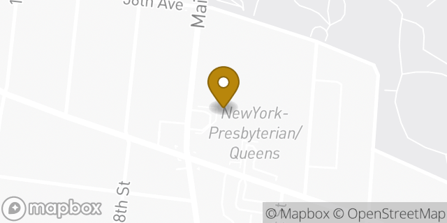 Map showing the location of Starbucks in New York, NY 11355