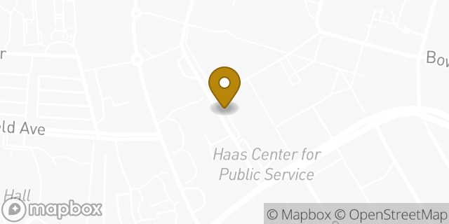 Map showing the location of Amazon Locker - Greenroad in Stanford, CA 94305