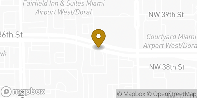 Map showing the location of Miami - Doral HLE in Miami, FL 33166