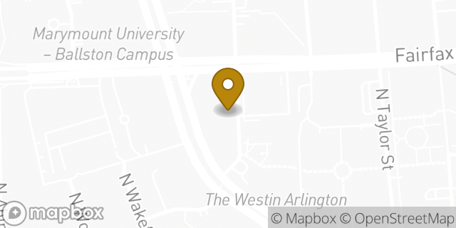 Map showing the location of WeWork in Arlington, VA 22203