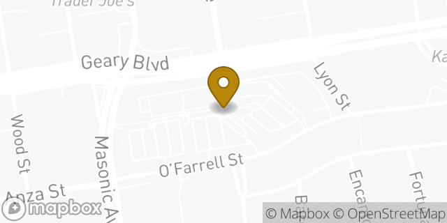 Map showing the location of Subway in San Francisco, CA 94118
