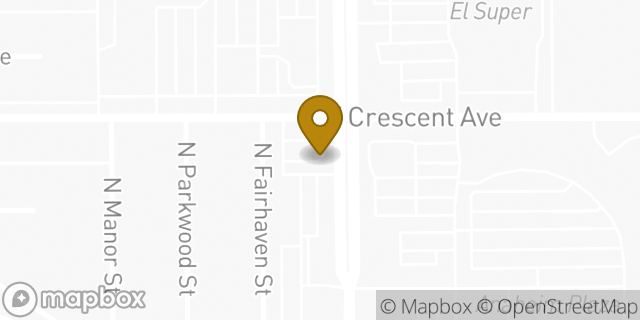 Map showing the location of Starbucks in Anaheim, CA 92801