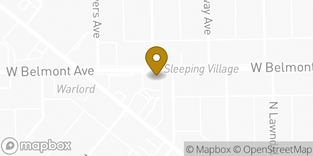 Map showing the location of Dunkin' in Chicago, IL 60618