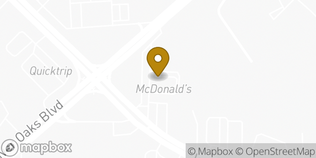 Map showing the location of McDonald's in Fort Worth, TX 76114
