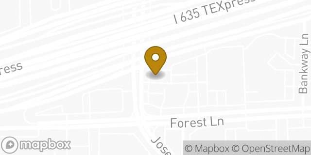 Map showing the location of Starbucks in Dallas, TX 75234