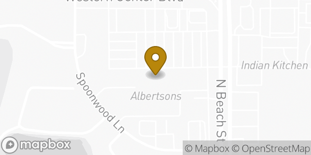 Map showing the location of Albertsons in Fort Worth, TX 76137