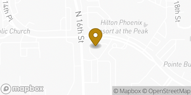 Map showing the location of Bank Of America in Phoenix, AZ 85020