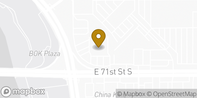 Map showing the location of Planet Fitness in Tulsa, OK 74136