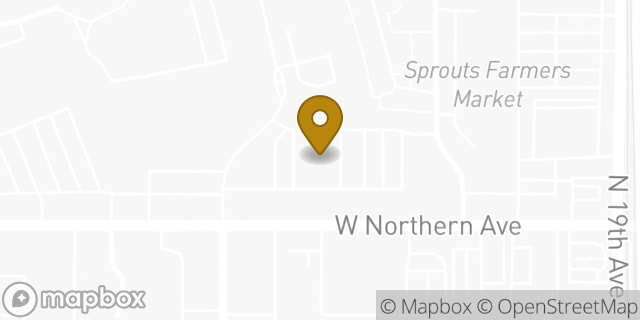 Map showing the location of AutoZone in Phoenix, AZ 85021