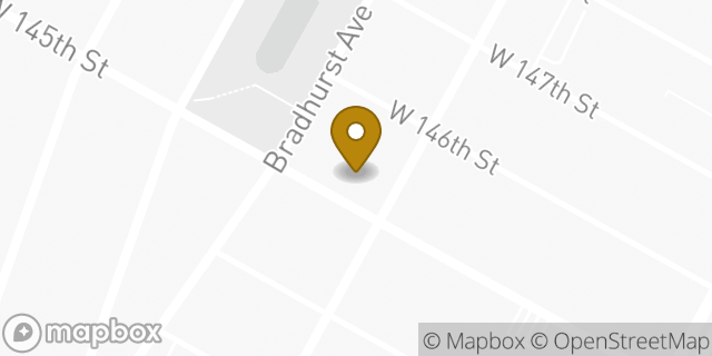 Map showing the location of Bank of America in New York, NY 10039