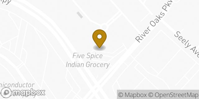 Map showing the location of Subway in San Jose, CA 95134