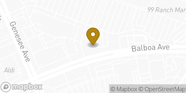 Map showing the location of Panera Bread in San Diego, CA 92111