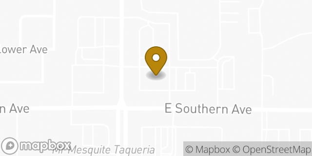 Map showing the location of Banner Health in Mesa, AZ 85208