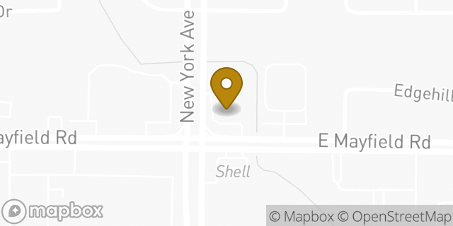 Map showing the location of Amazon Locker - Mien in Arlington, TX 76014