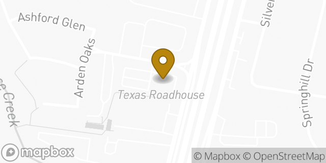Map showing the location of Texas Roadhouse in Hollywood Park, TX 78232