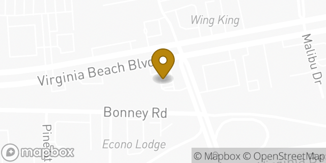 Map showing the location of 7-Eleven in Virginia Beach, VA 23452