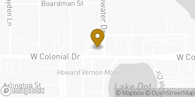 Map showing the location of ATM 7ELEVEN-FCTI in Orlando, FL