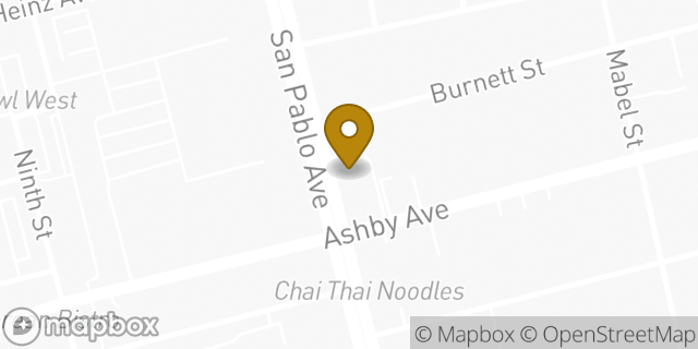 Map showing the location of AutoZone in Berkeley, CA 94702