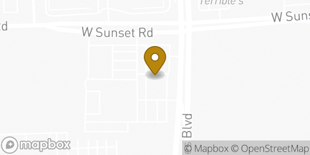 Map showing the location of Starbucks Coffee in Las Vegas, NV 89118