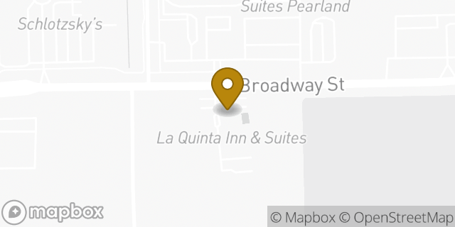 Map showing the location of La Quinta Inn & Suites Pearland in Pearland, TX 77584