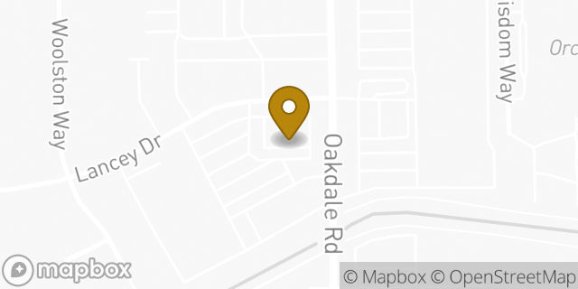 Map showing the location of Bank of America in Modesto, CA 95355