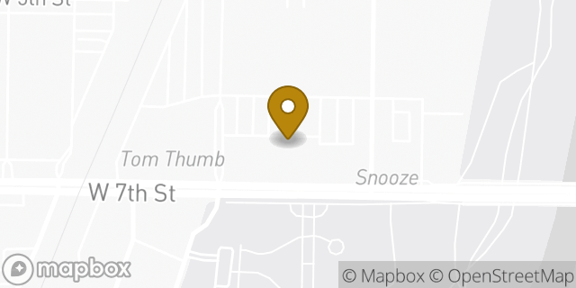 Map showing the location of The UPS Store in Fort Worth, TX 76107